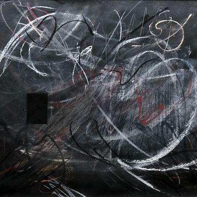 Ohne Titel 2001  Kreide Pastell, Grafit auf Papier, 101 x 142 cm : Oberlichtsaal Sindelfingen