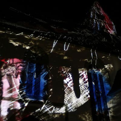 Lichtinstallation "Brautkleid"  St. Laurentius Hailfingen 2019 : Lichtinstallation, Phillip Contag-Lada, Hailfingen, St. Laurentius