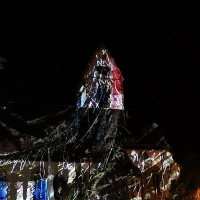 Lichtinstallation "Brautkleid"  St. Laurentius Hailfingen 2019 : Lichtinstallation, Phillip Contag-Lada, Hailfingen, St. Laurentius