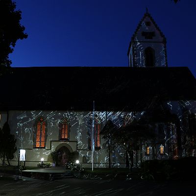 Lichtinstallation "Brautkleid"  St. Laurentius Hailfingen 2019 : Lichtinstallation, Phillip Contag-Lada, Hailfingen, St. Laurentius