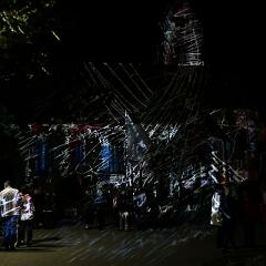 Lichtinstallation Brautkleid 2019 : St. Laurentius Hailfingen