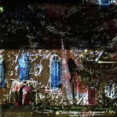 Lichtinstallation Brautkleid 2019 : St. Laurentius Hailfingen