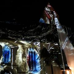 Lichtinstallation Brautkleid 2019 : St. Laurentius Hailfingen