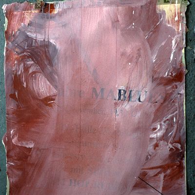 "Ohne Titel" 1995, ca. 80 cm x 100 cm  private collection : Bunsen, Gouache, Malerei